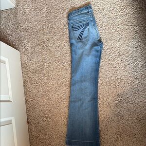 7 For All Mankind Blue Flare Wide Leg Denim